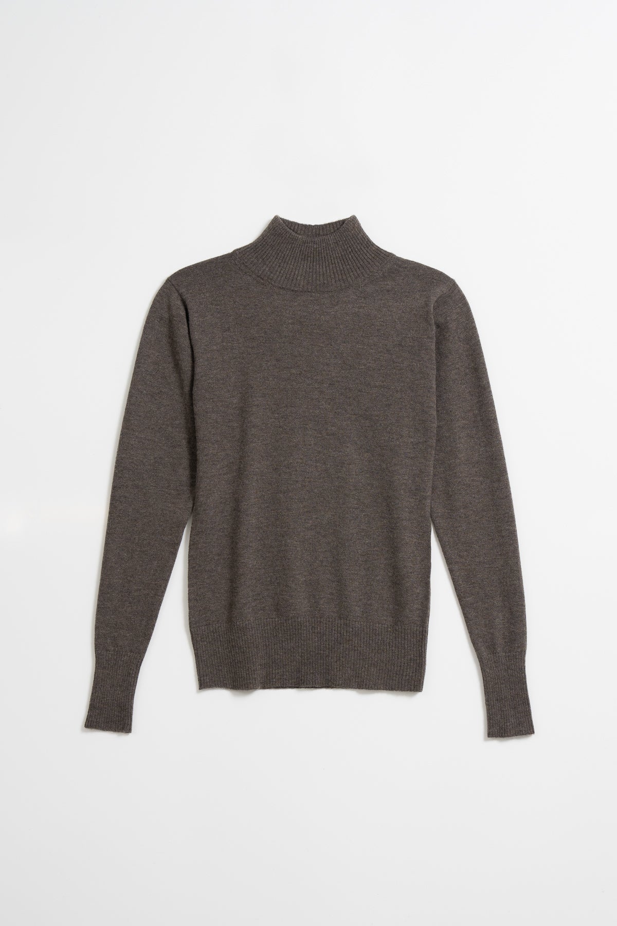 MERINO Turtleneck - Mulch Brown