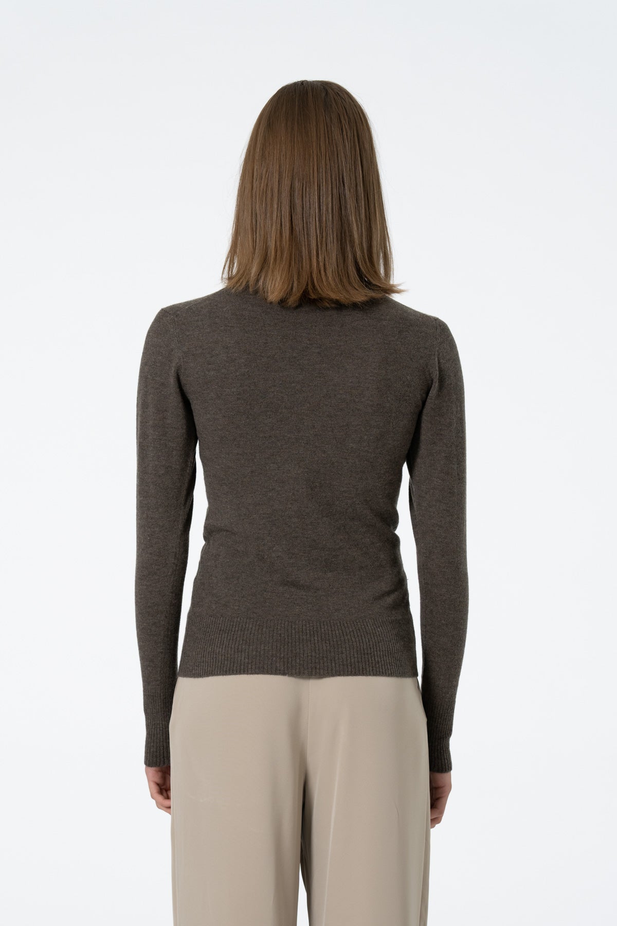 MERINO Turtleneck - Mulch Brown