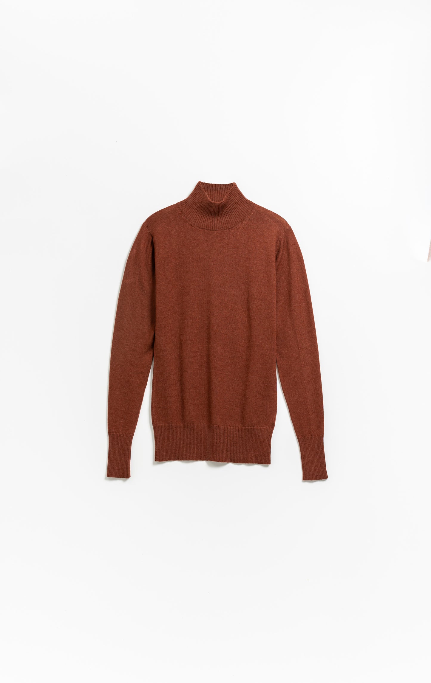 MERINO Turtleneck - Rust Red