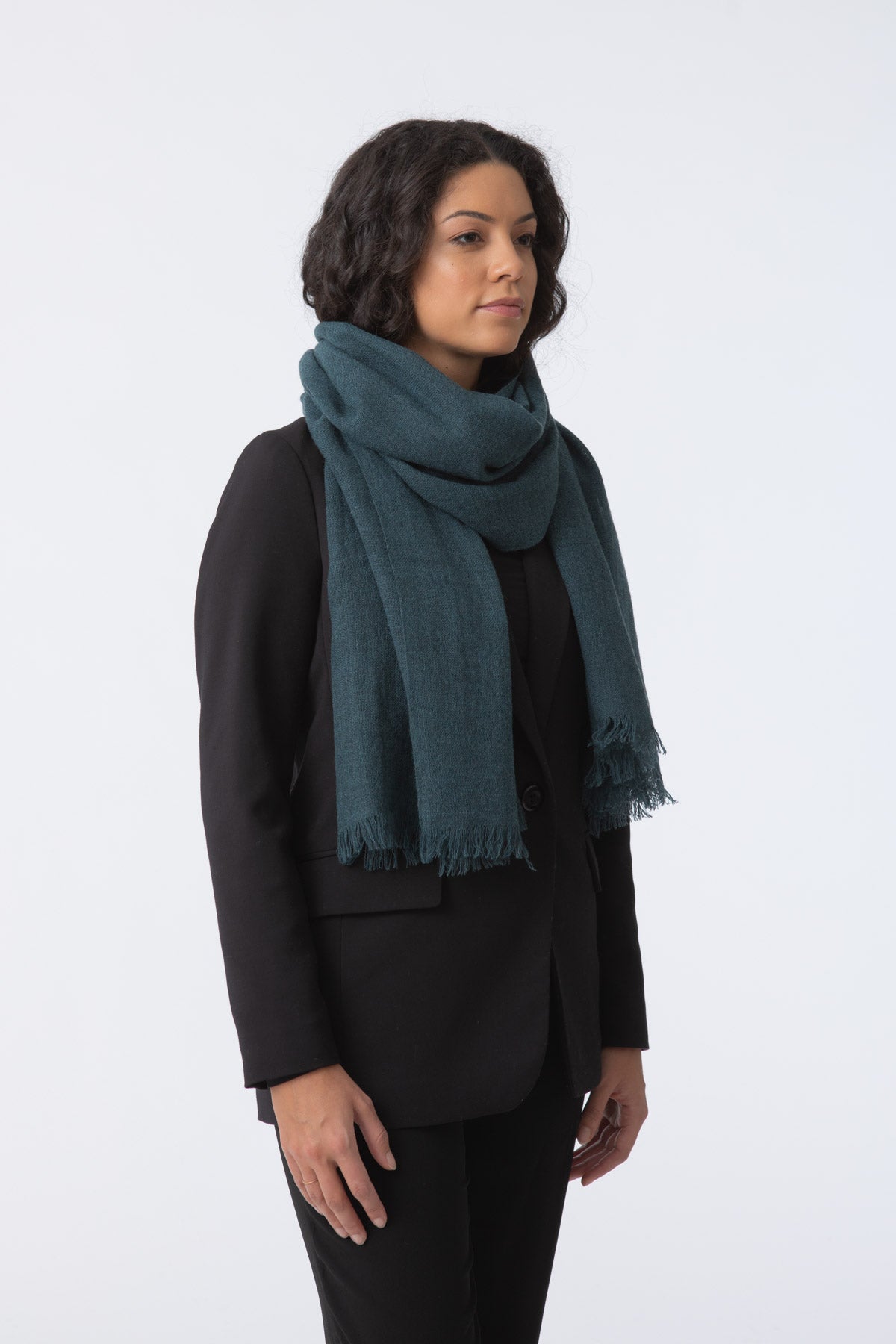 MERINO Woven Scarf - Dragonfly Green