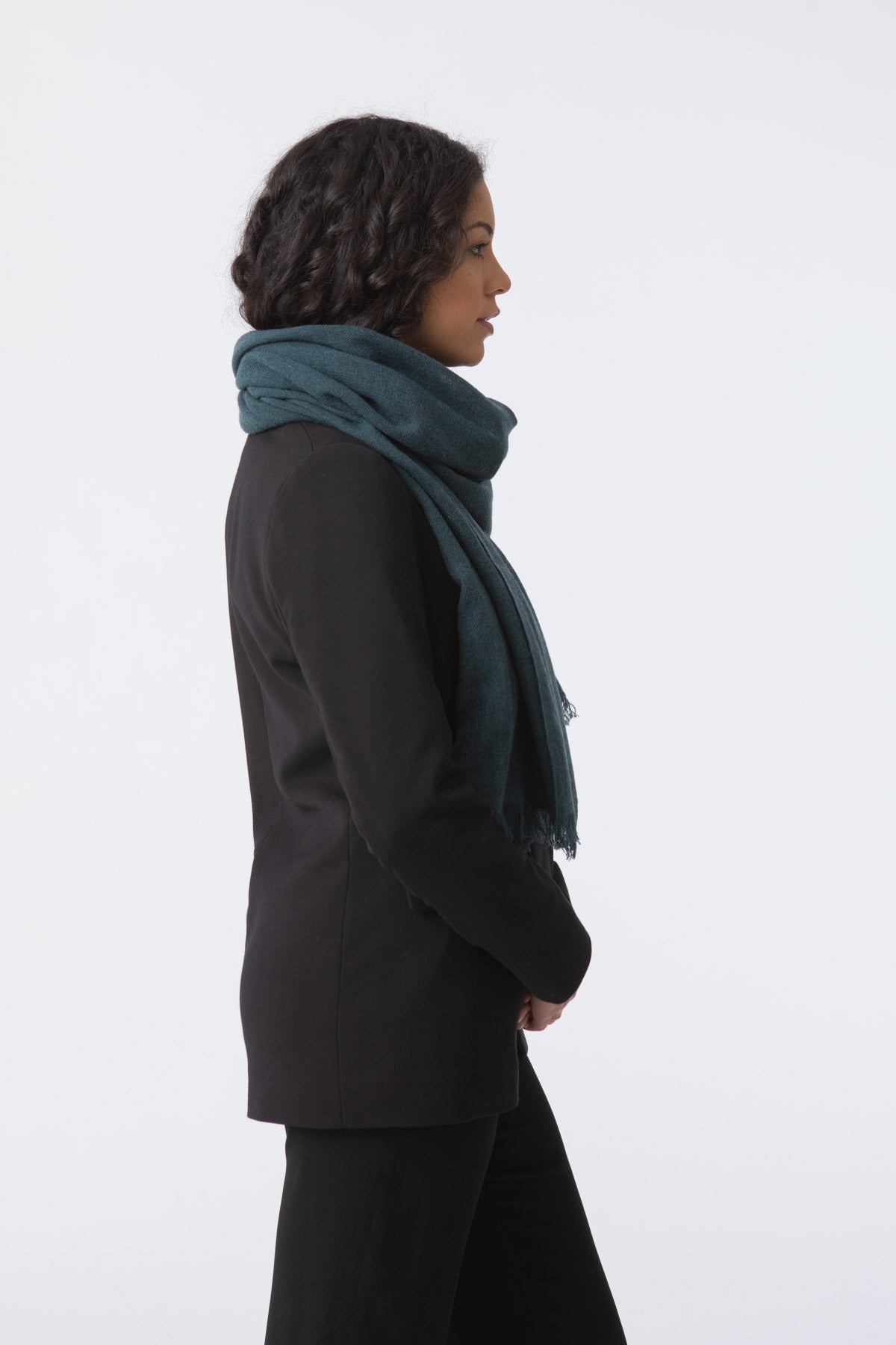 MERINO Woven Scarf - Dragonfly Green