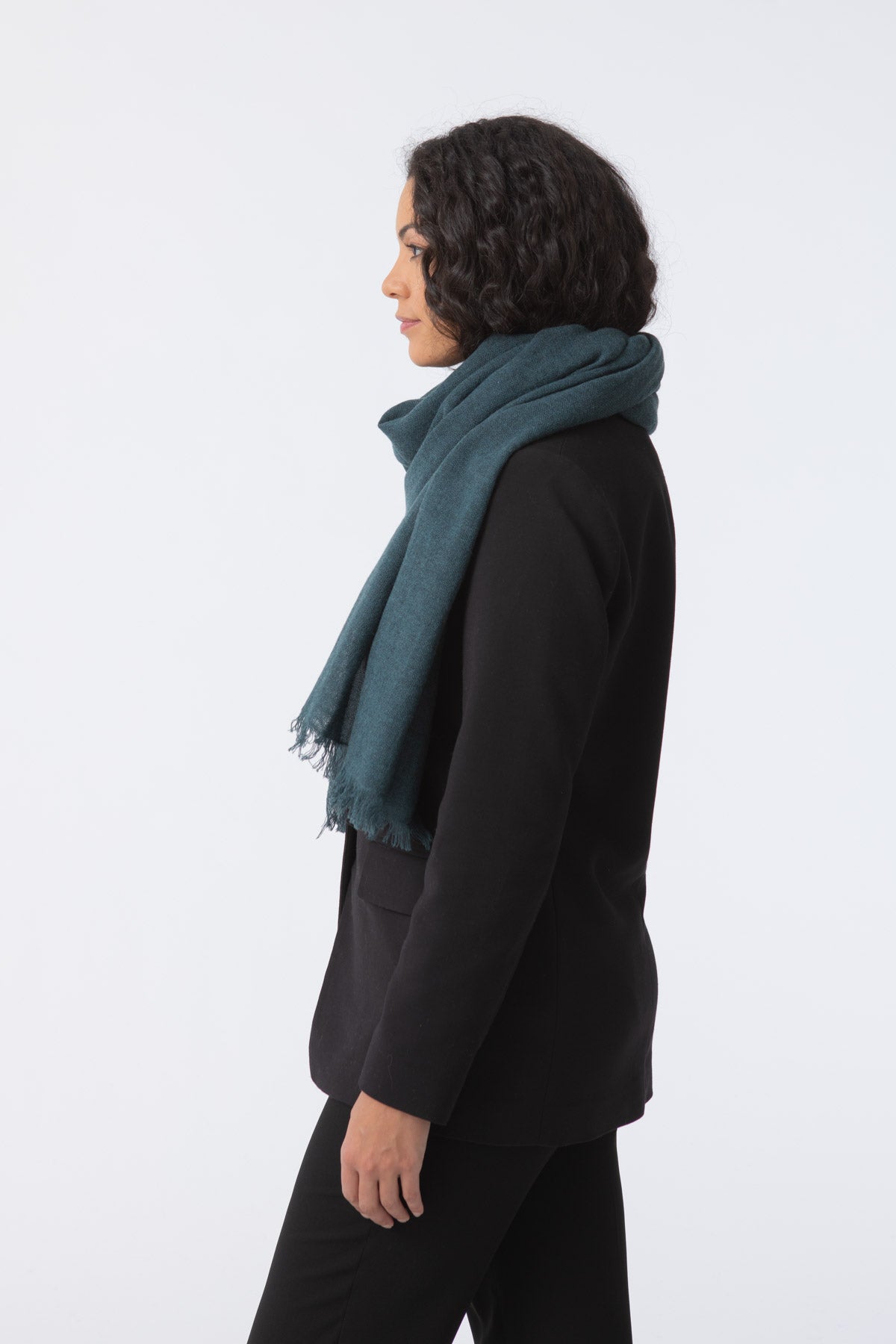 MERINO Woven Scarf - Dragonfly Green