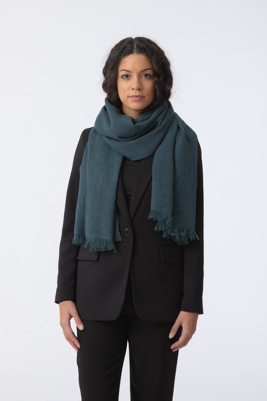 MERINO Woven Scarf - Dragonfly Green