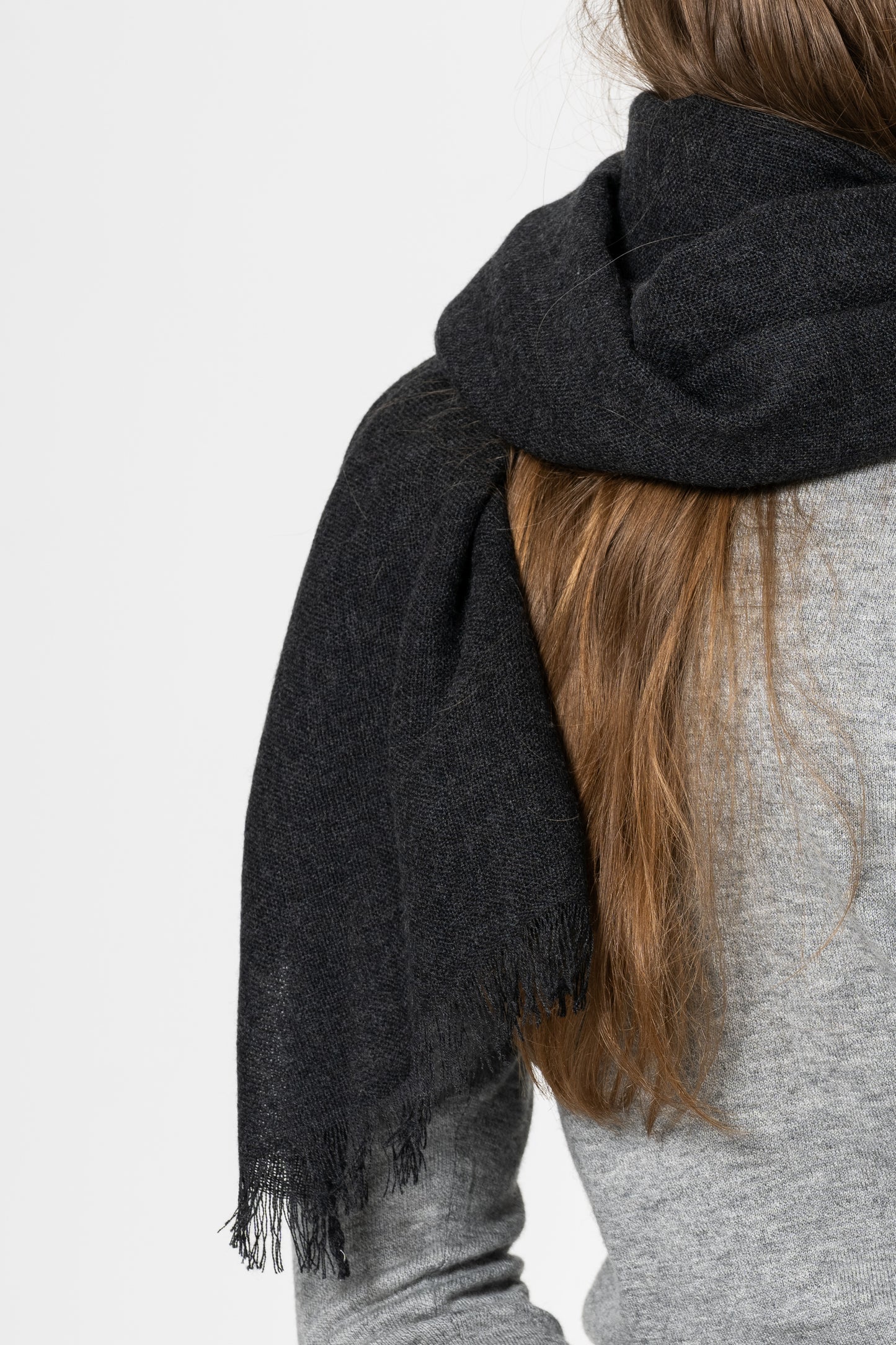 MERINO Woven Scarf - Onyx Grey