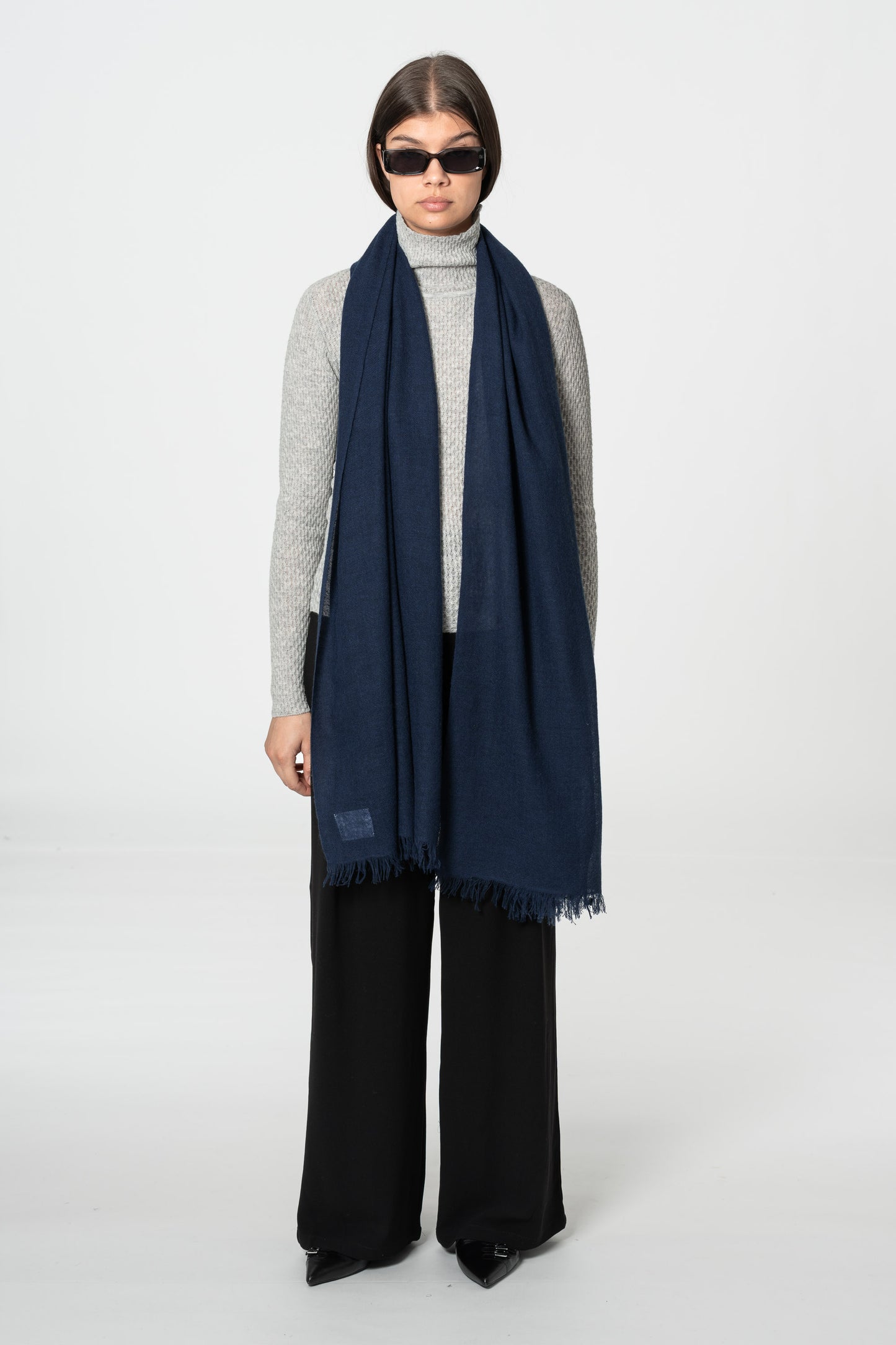 MERINO Woven Scarf - Space Blue
