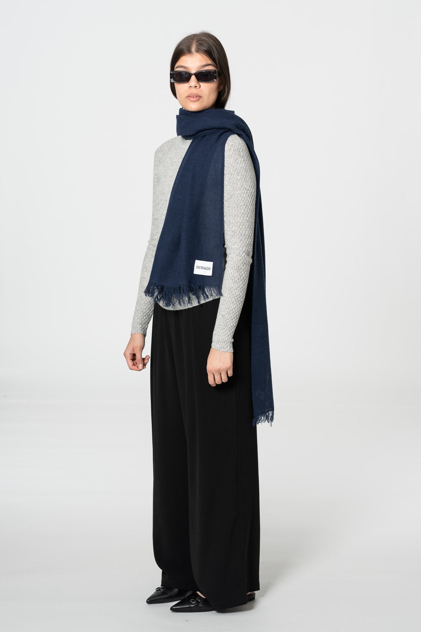 MERINO Woven Scarf - Space Blue