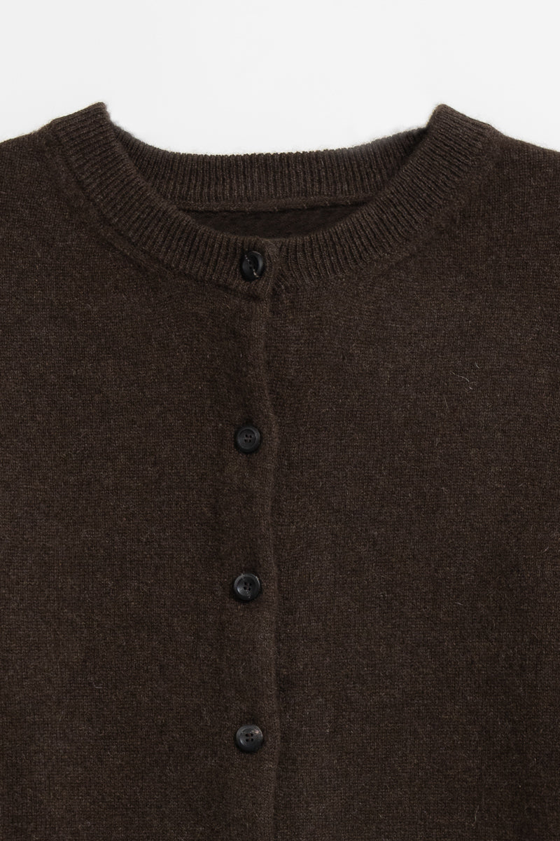 YAK Cardigan - Dark Brown