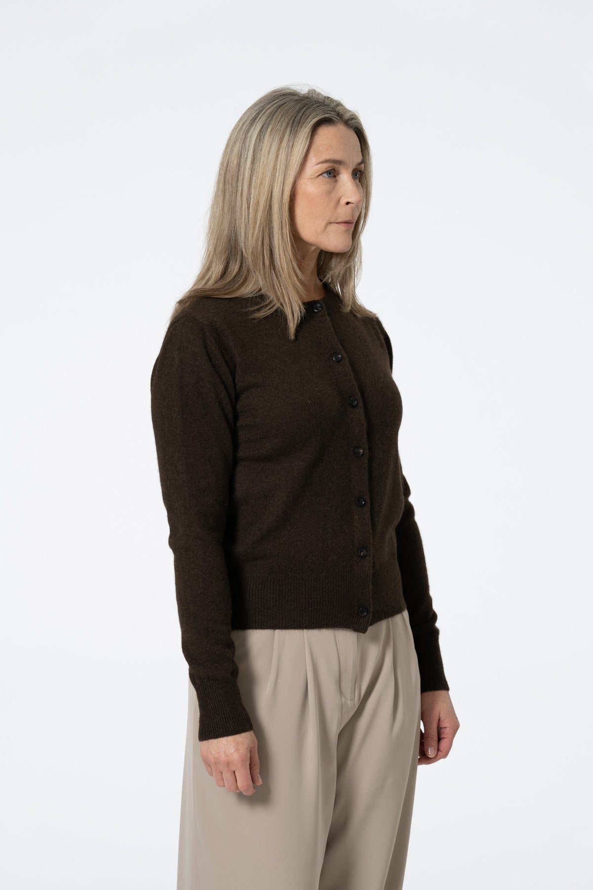 YAK Cardigan - Dark Brown