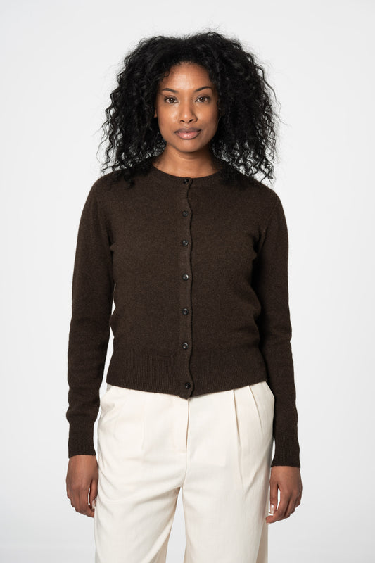 YAK Cardigan - Dark Brown