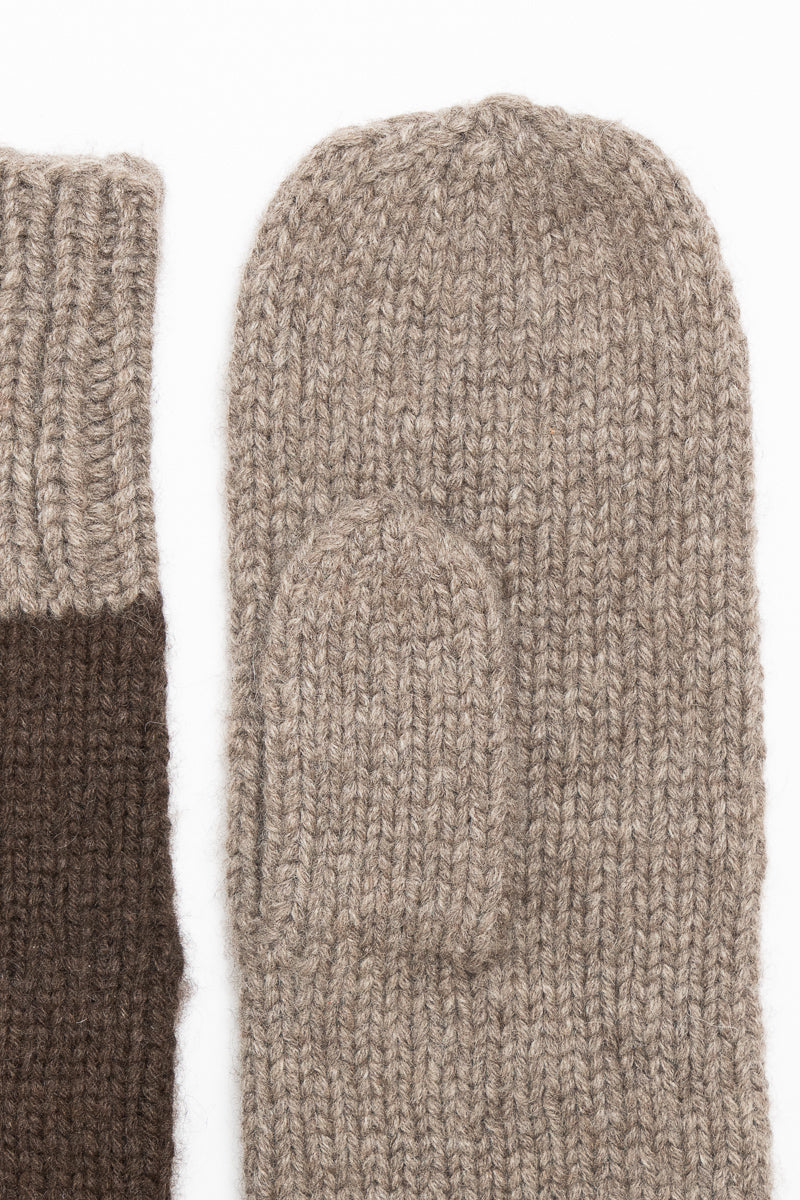 YAK Handknit Mittens - Two Tone