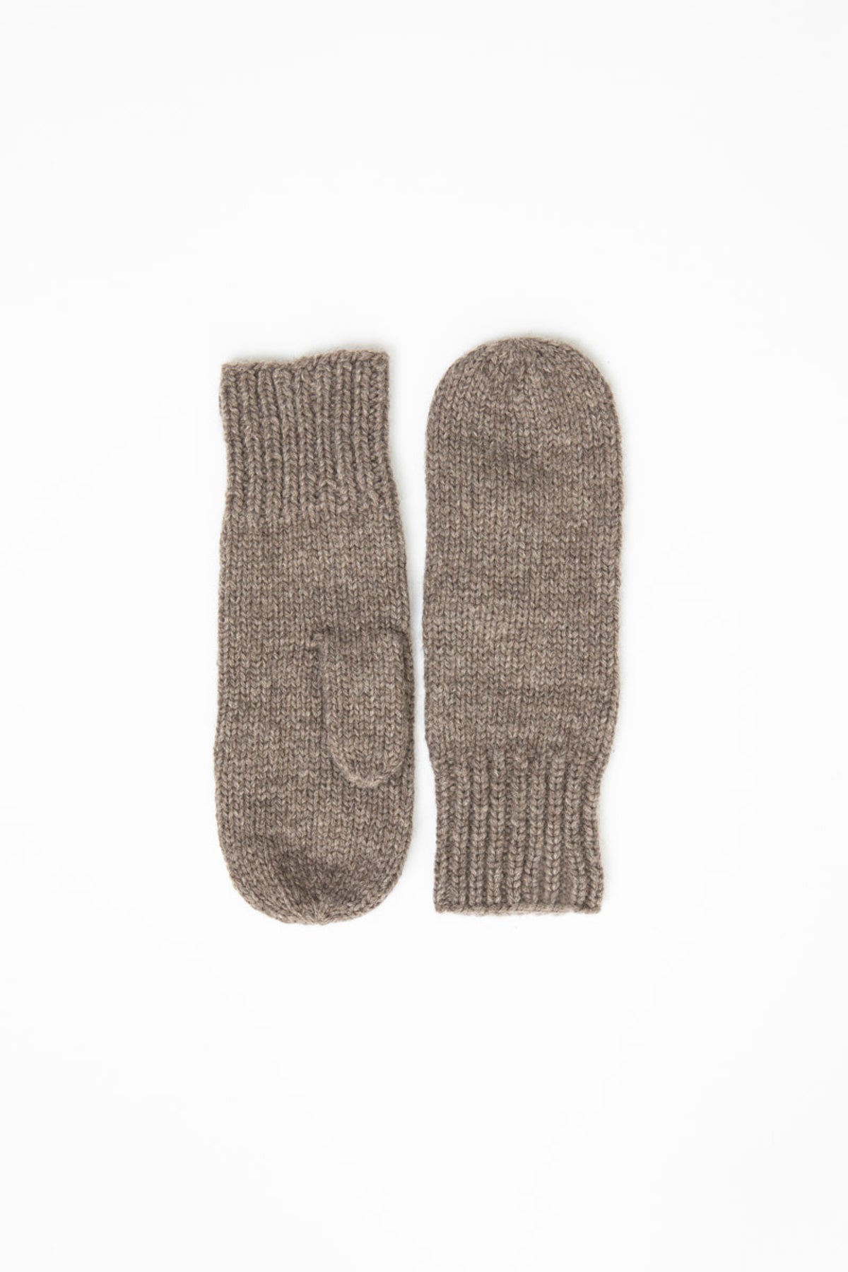 YAK Handknit Mittens - Oat Brown