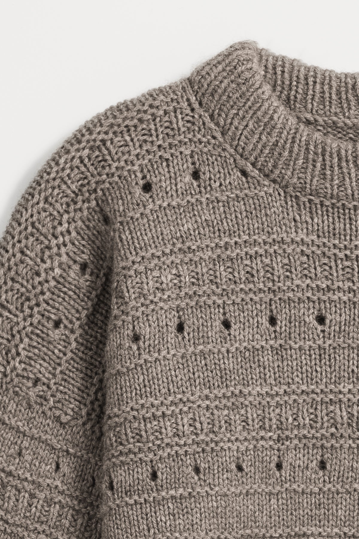 YAK Handknit Structure Sweater - Oat Brown