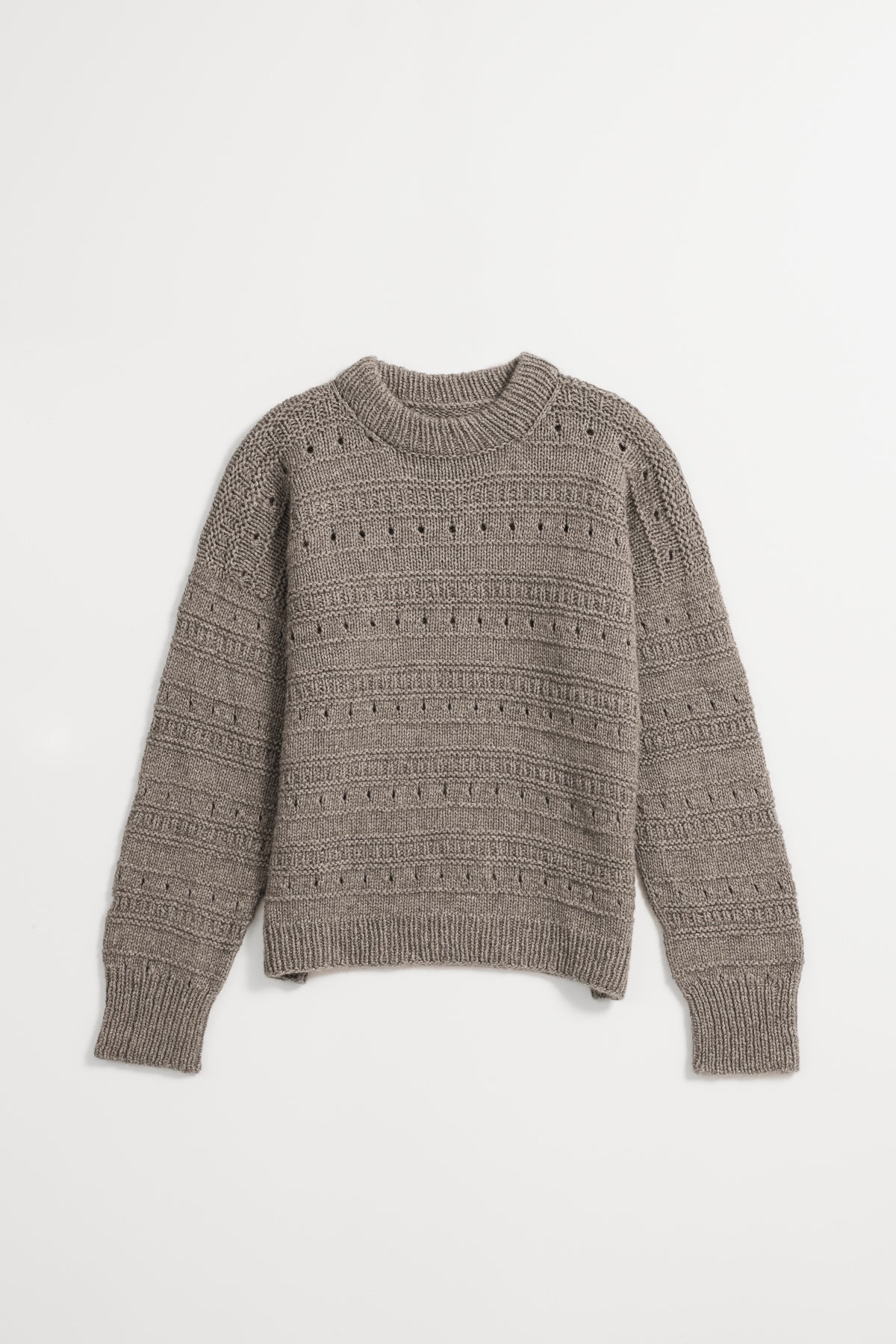 YAK Handknit Structure Sweater - Oat Brown