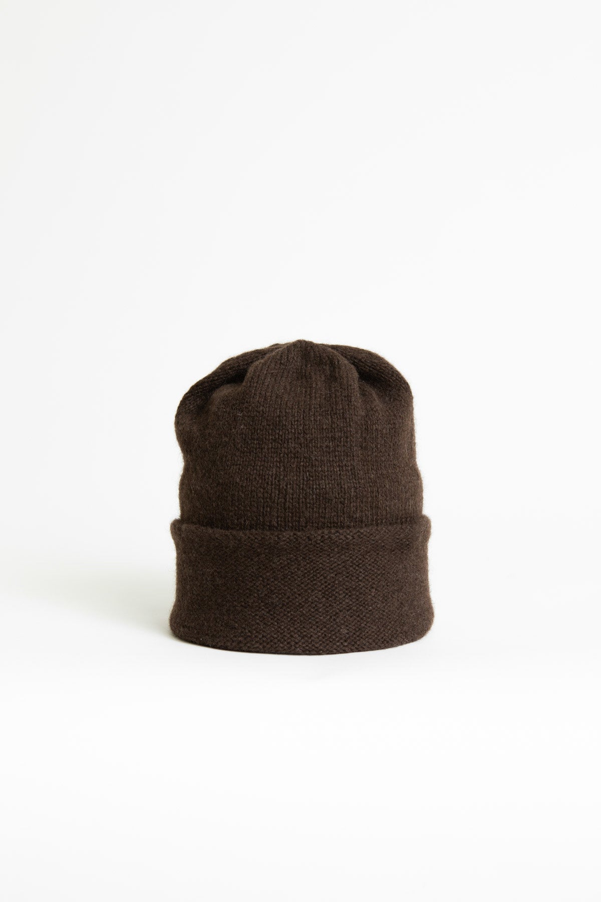 YAK Handknit Tube Hat - Dark Brown