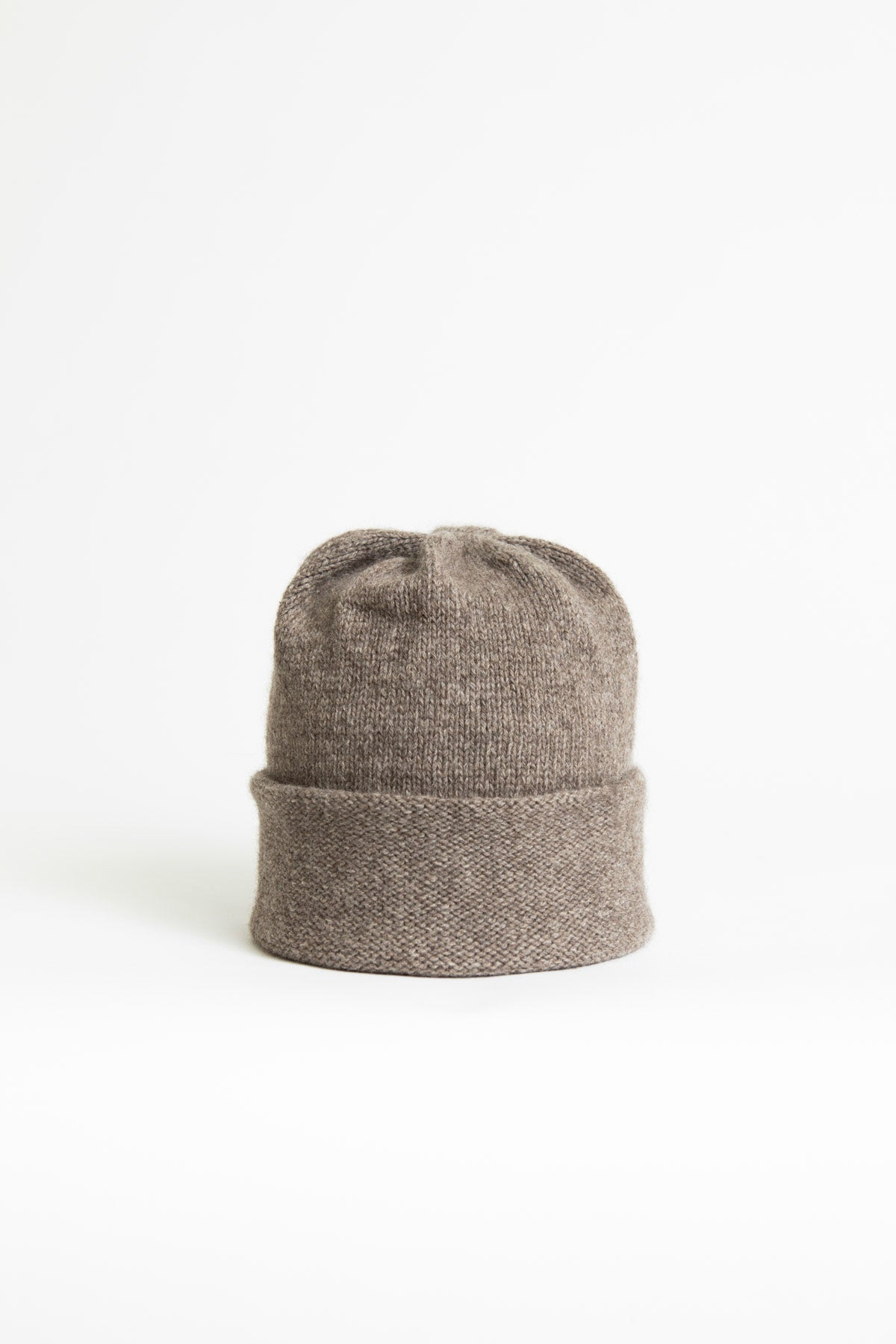 YAK Handknit Tube Hat - Oat Brown