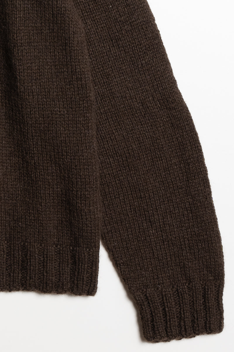 YAK Handknit Turtleneck - Dark Brown