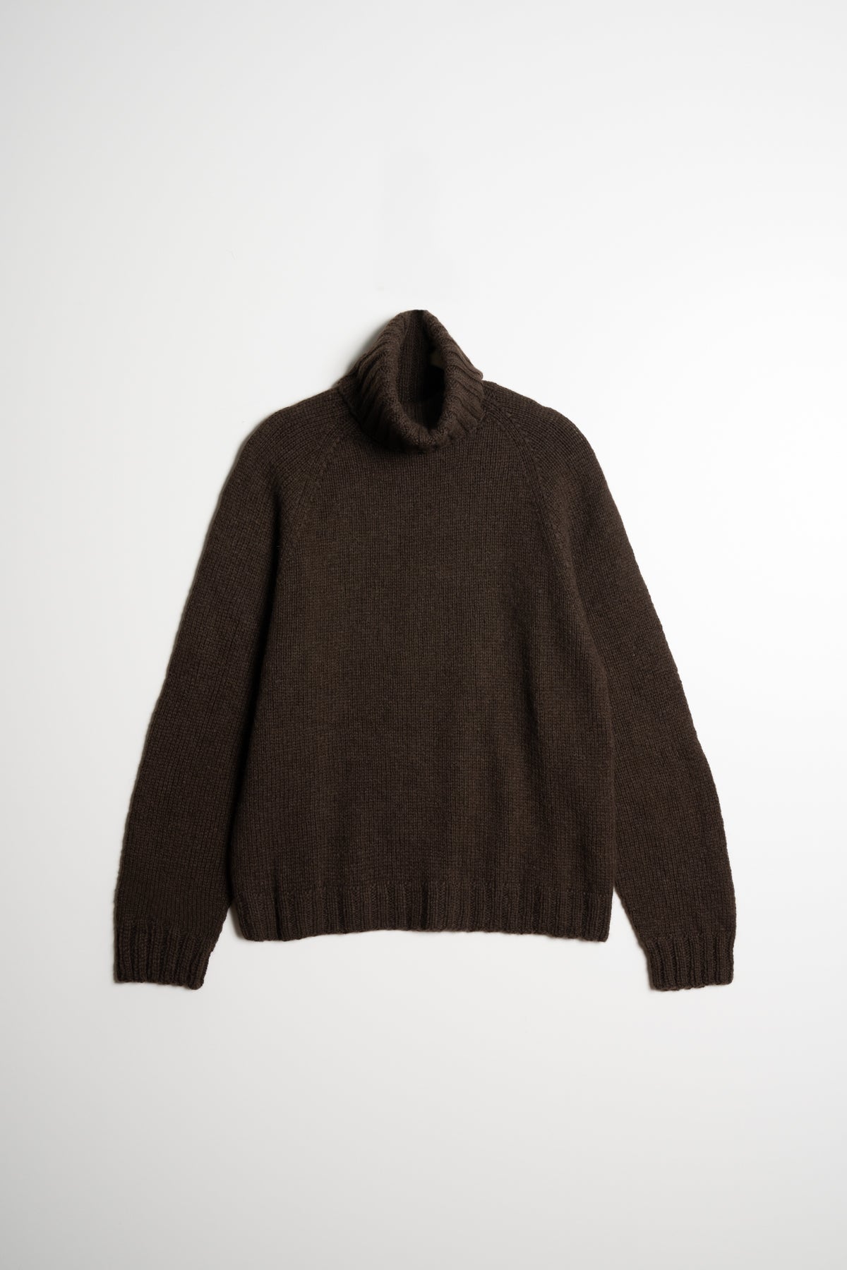 YAK Handknit Turtleneck - Dark Brown