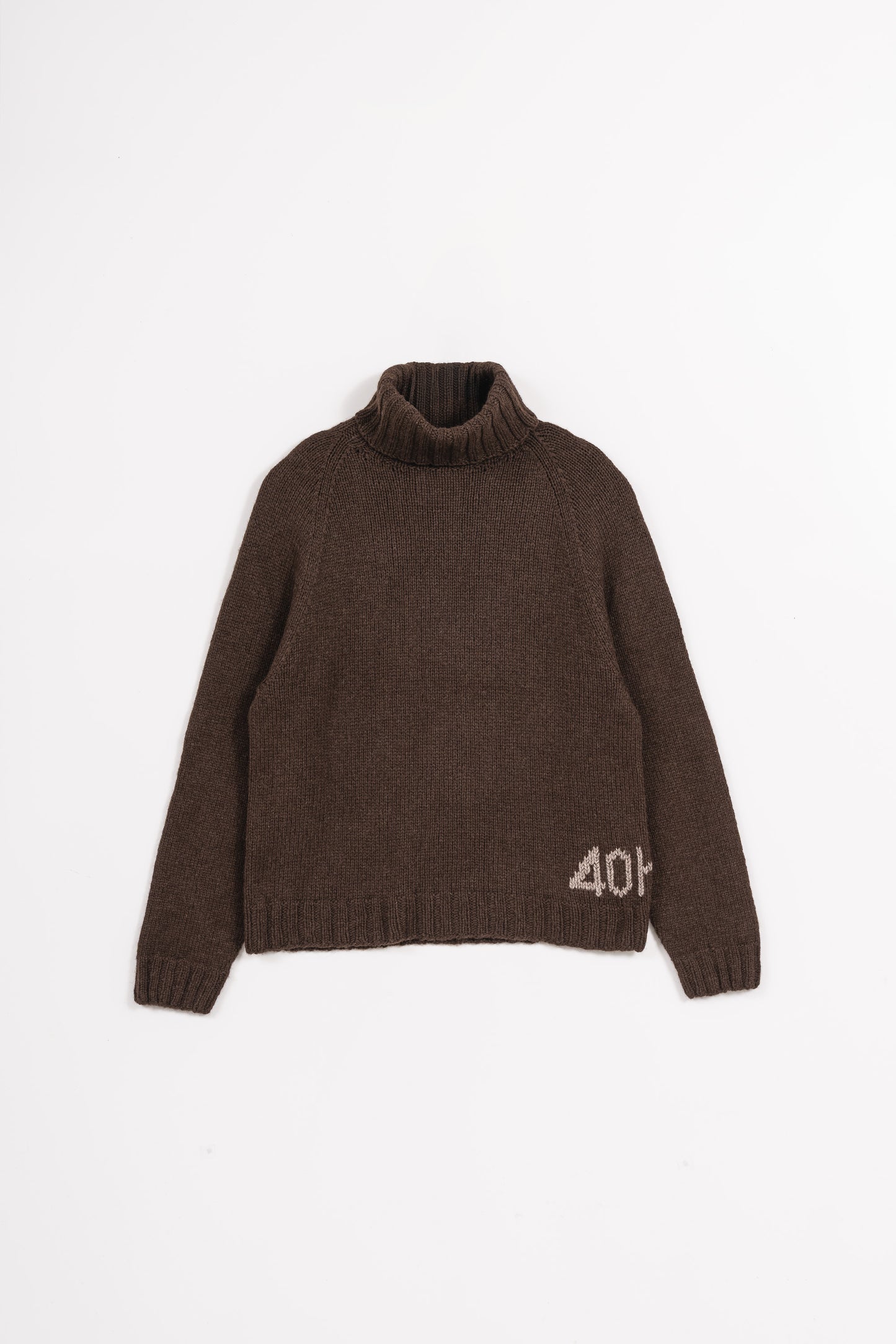 YAK Handknit Turtleneck - Dark Brown