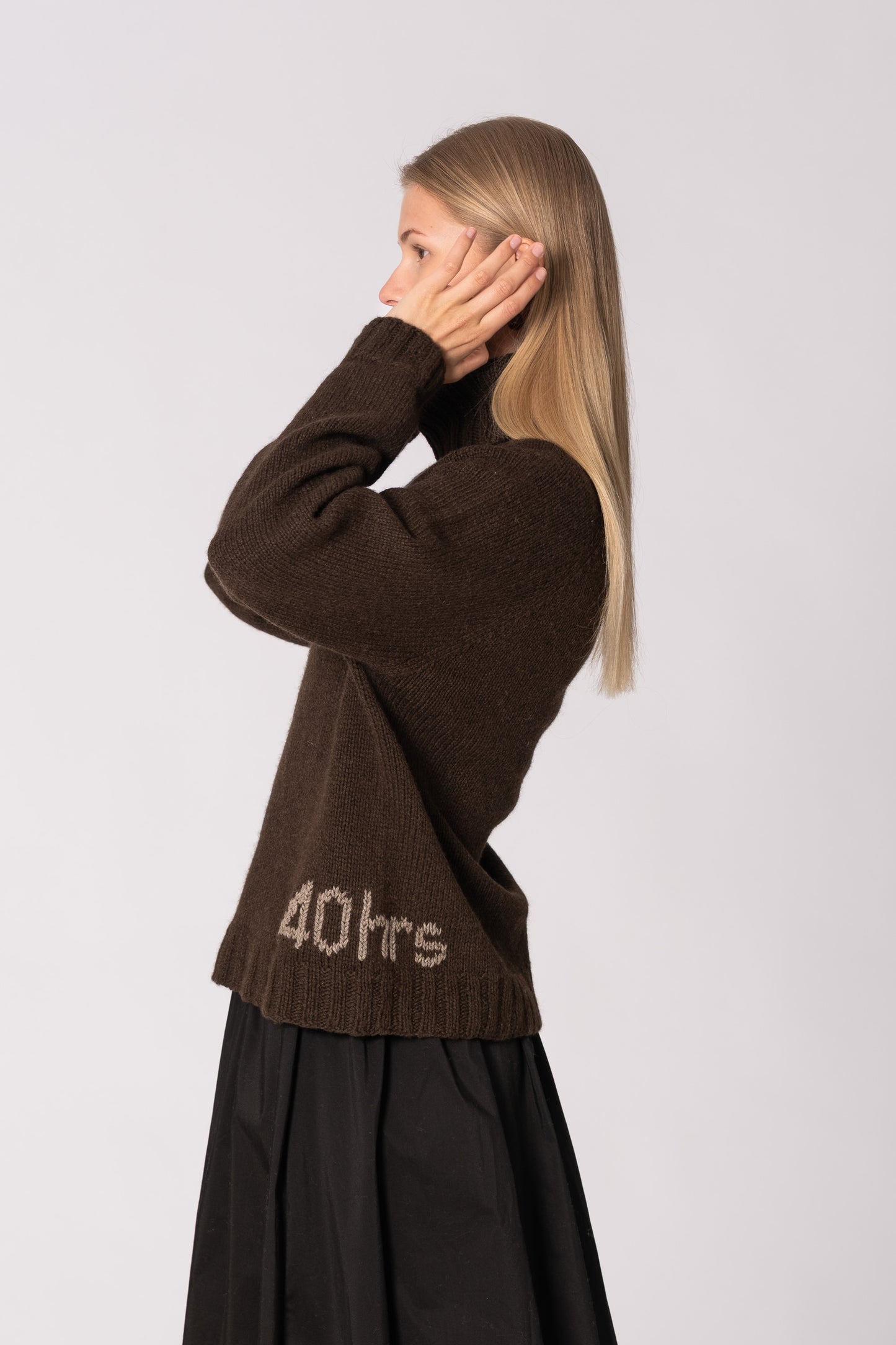 YAK Handknit Turtleneck - Dark Brown