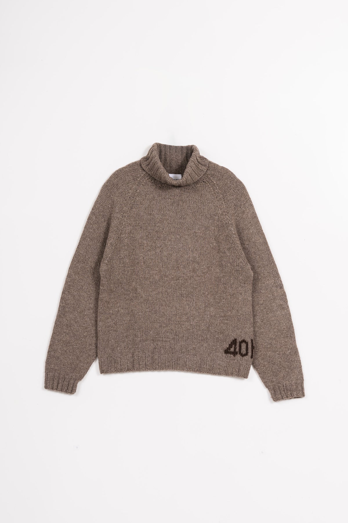 YAK Handknit Turtleneck - Oat Brown