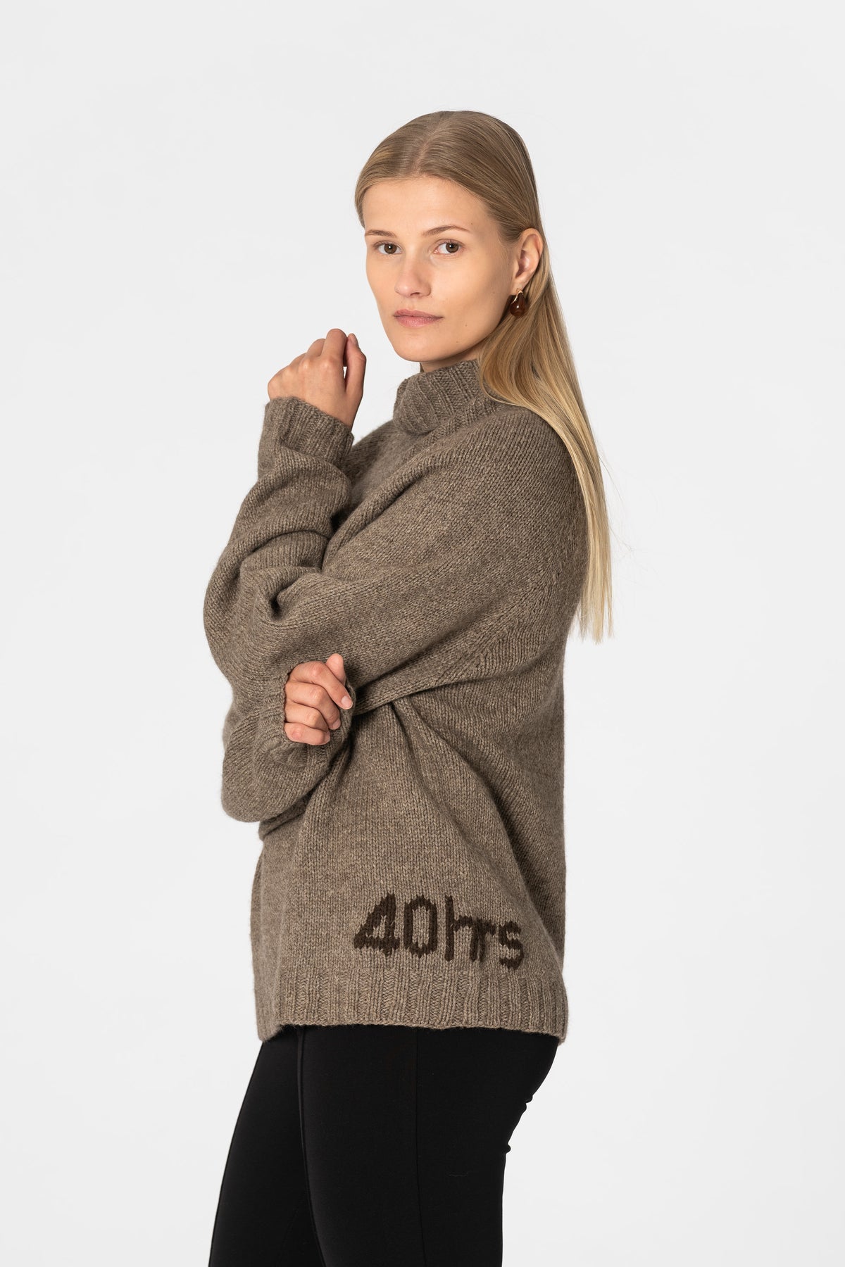 YAK Handknit Turtleneck - Oat Brown