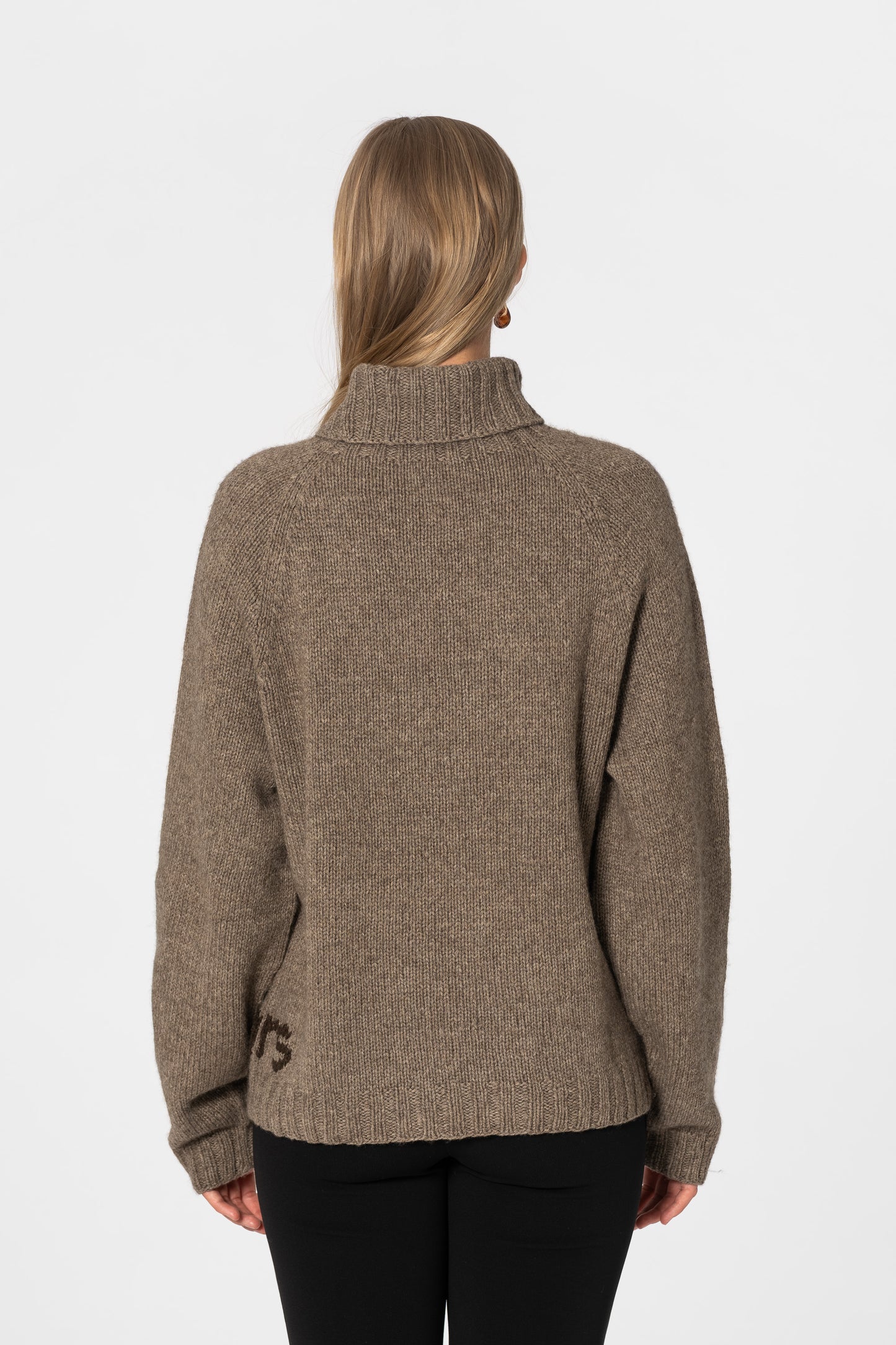 YAK Handknit Turtleneck - Oat Brown
