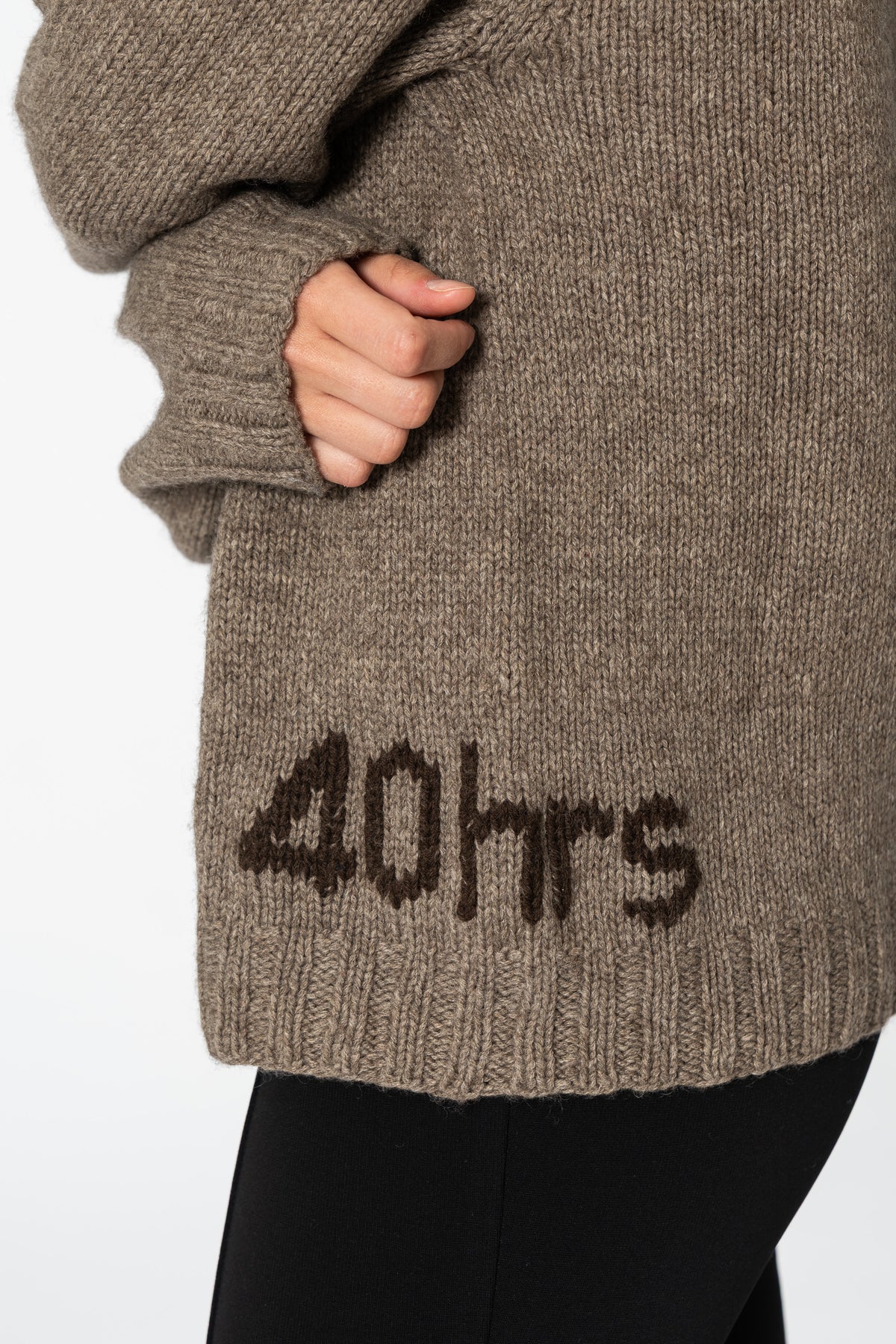 YAK Handknit Turtleneck - Oat Brown