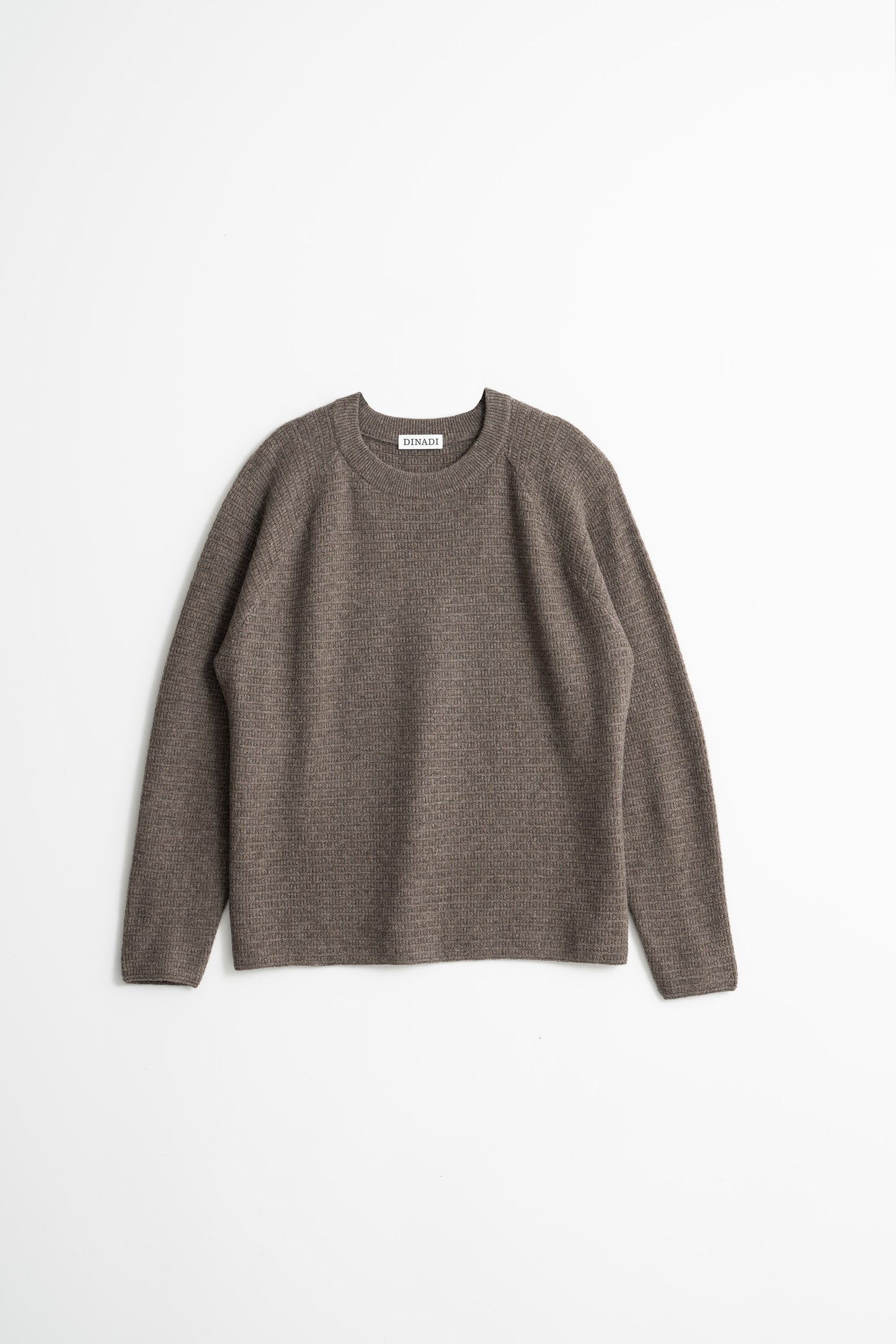 YAK Purlstripe Sweater - Oat Brown