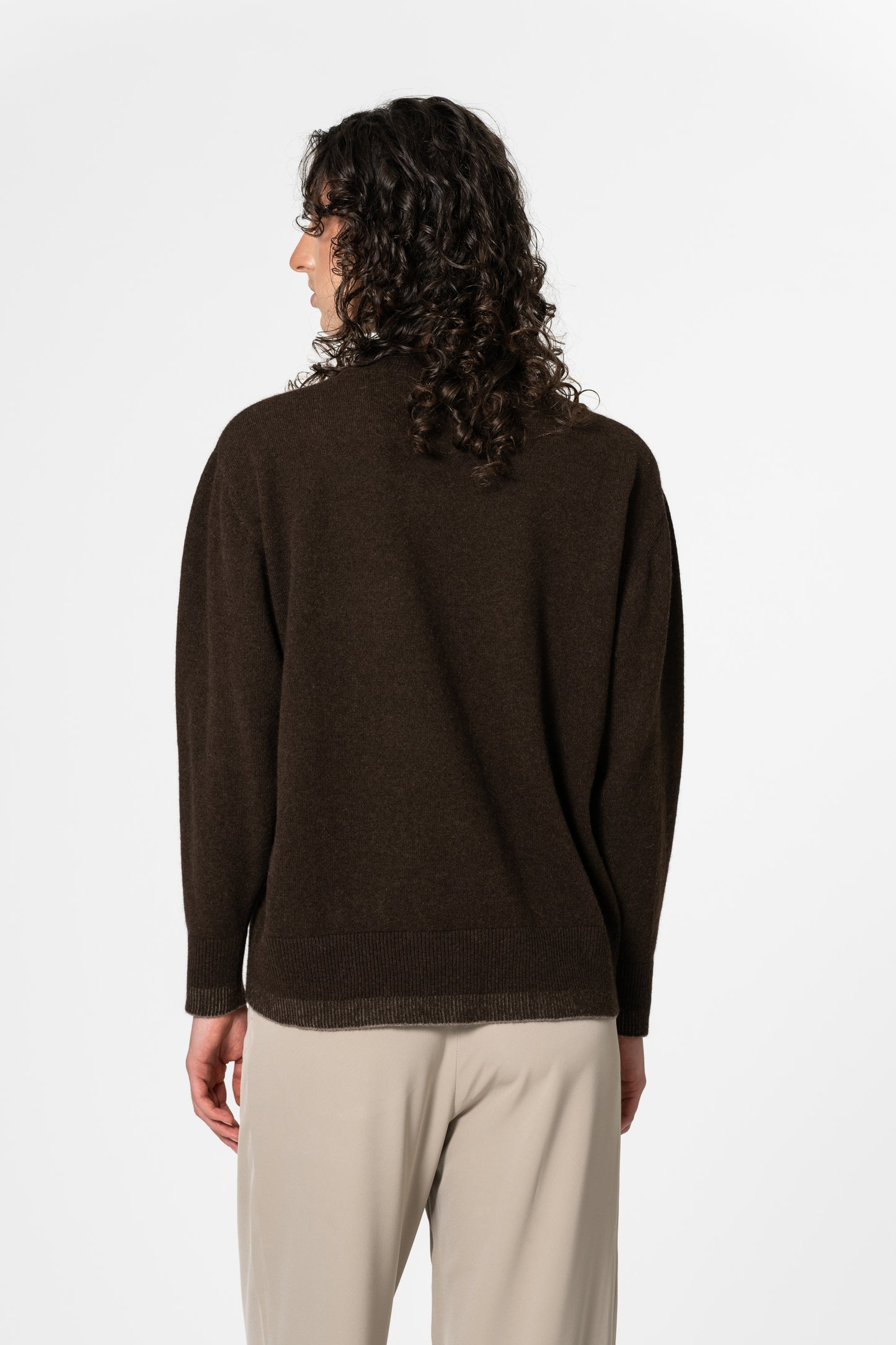 YAK Roundneck Sweater - Dark Brown