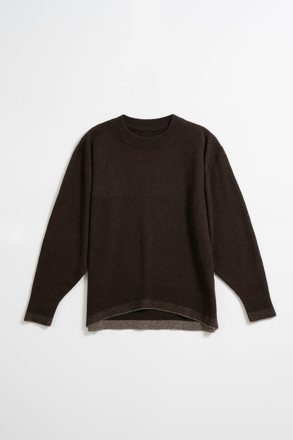 YAK Roundneck Sweater - Dark Brown