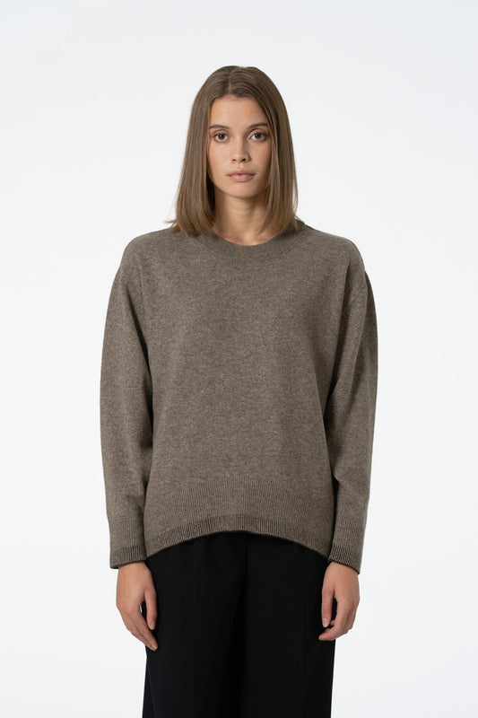 YAK Roundneck Sweater - Oat Brown