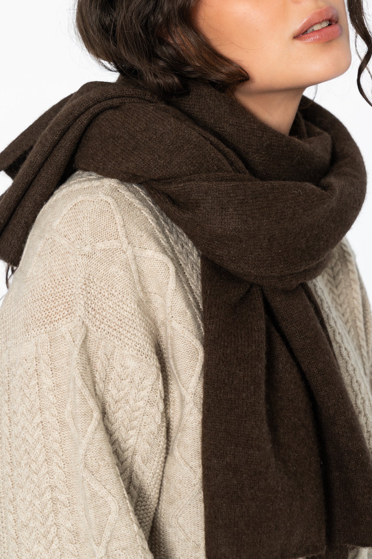 YAK Scarf - Dark Brown
