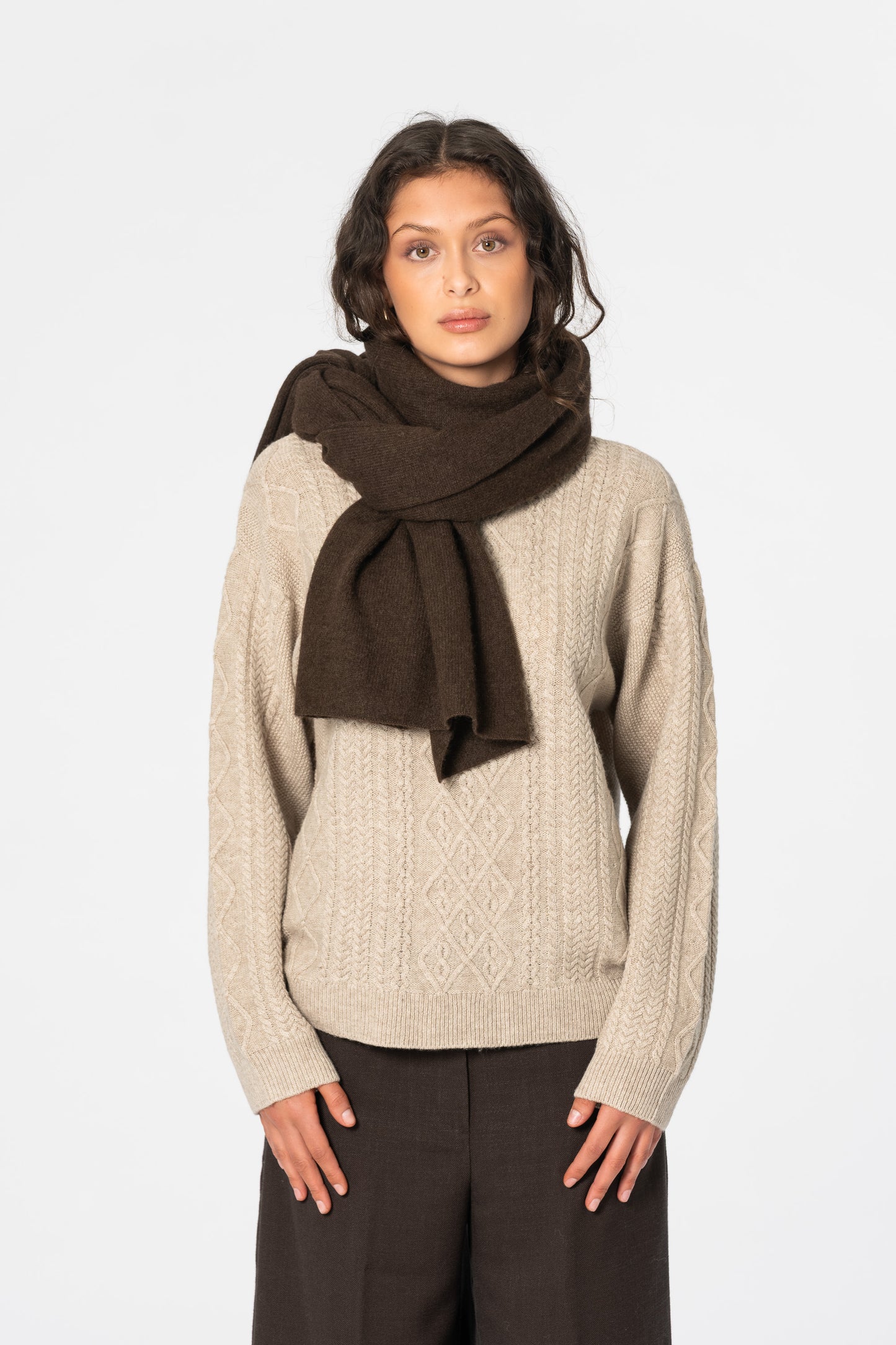 YAK Scarf - Dark Brown