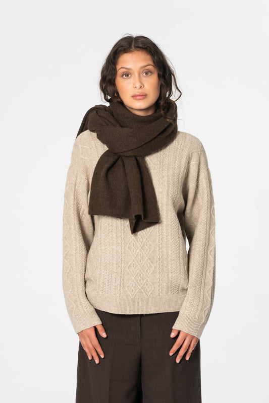 YAK Scarf - Dark Brown