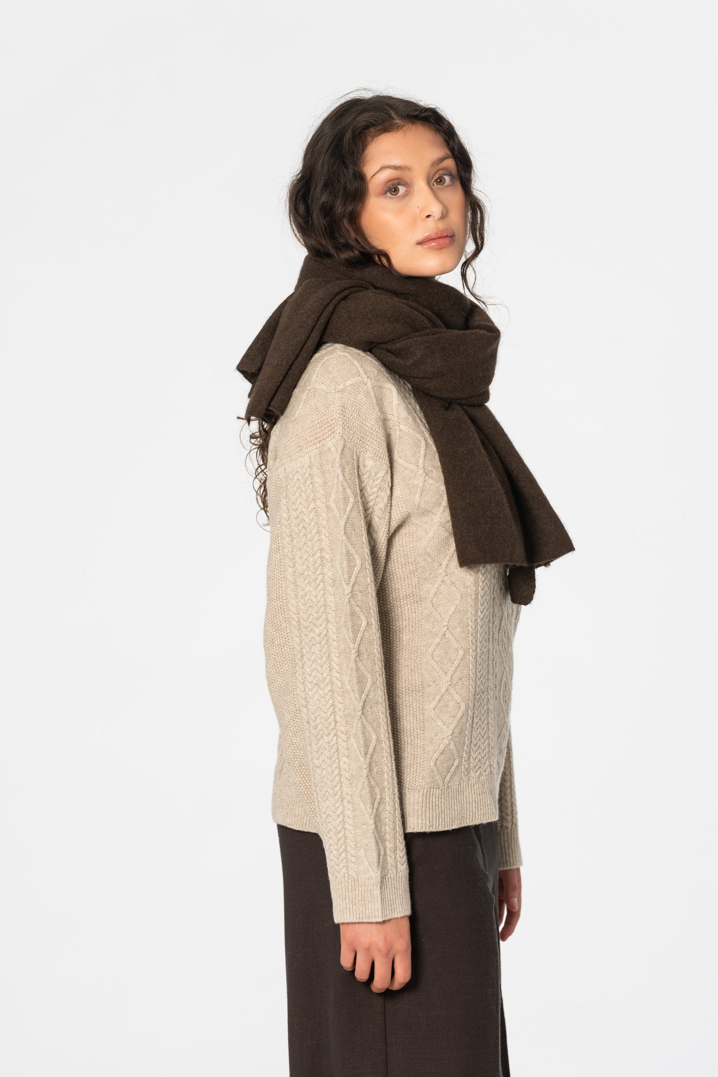 YAK Scarf - Dark Brown