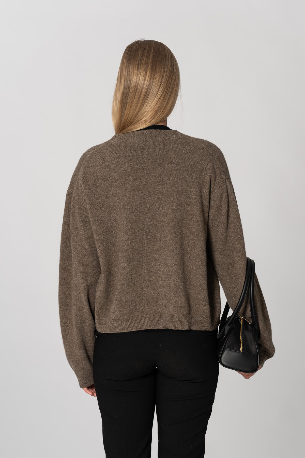 YAK Tie Cardigan - Oat Brown